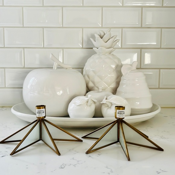 Crate&Barrel Other - Crate&barrel Brass Star Taper Candle Holder